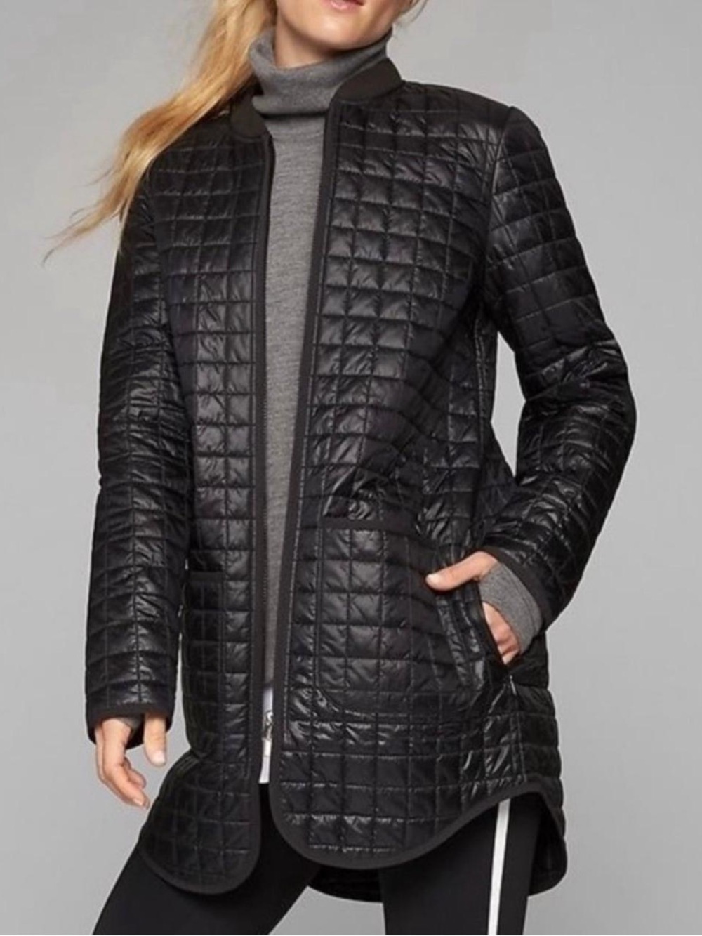 ATHLETA Grandview Quilted PrimaLoft Shell Jacket - Black, XXS